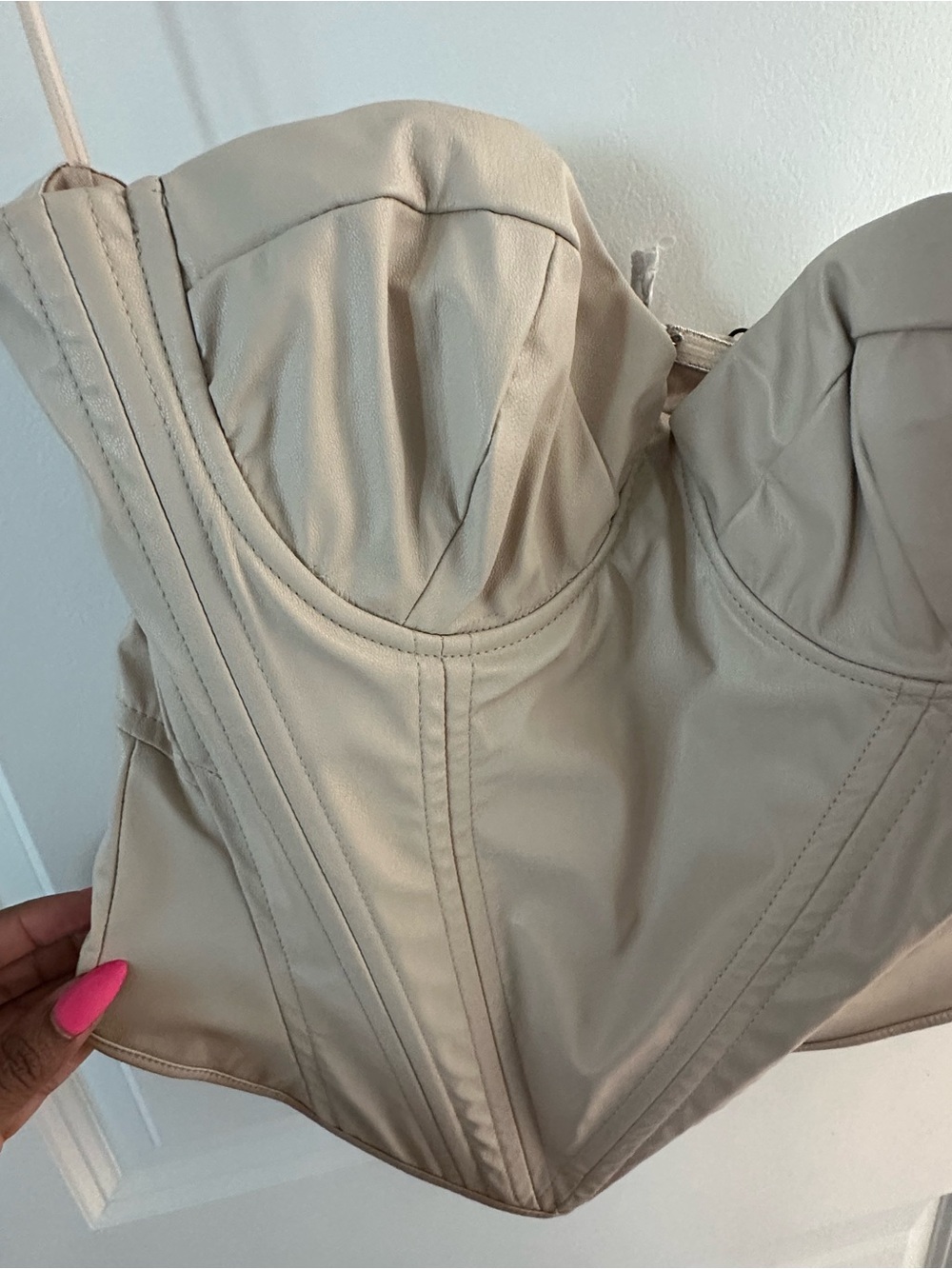 Fashion Nova Beige Strapless Bustier Top